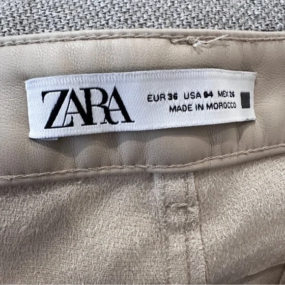 ZARA Faux Leather pants Size 4 - Picture 10 of 12